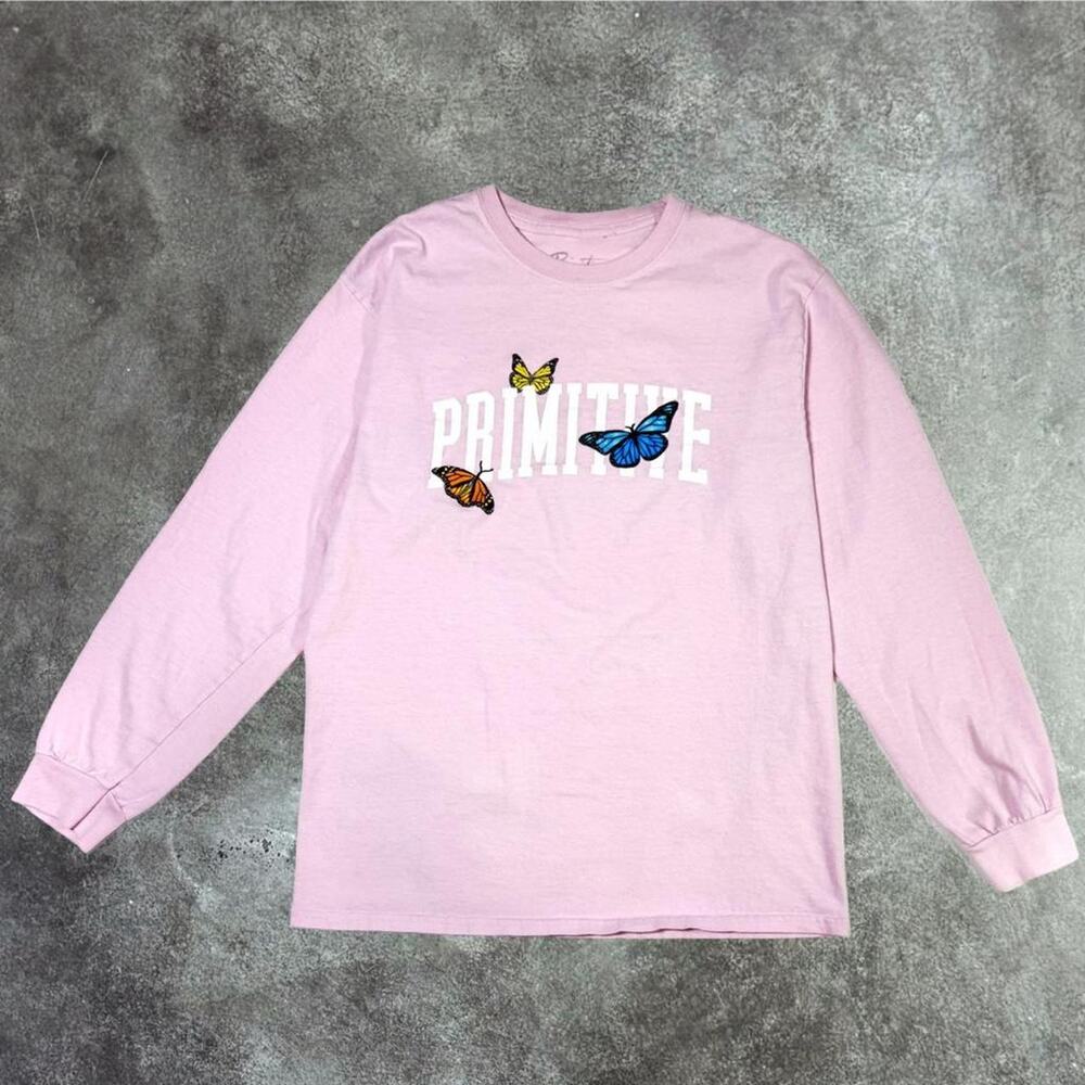 Pink Primitive Long sleeve Graphic T-shirt Size Medium